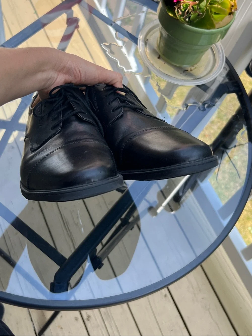 Clarks Tilden Cap Toe Oxford Classic Dress Shoes Black Leather Men's Size 13M